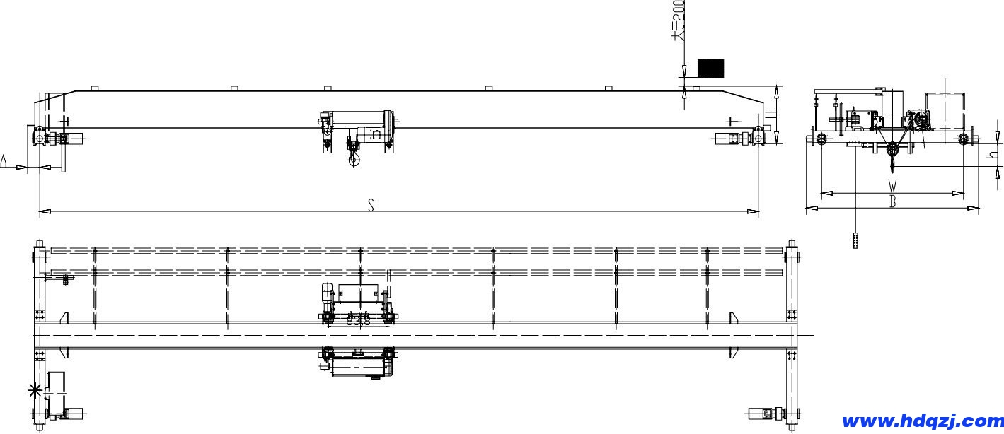 歐式單梁起重機結構圖