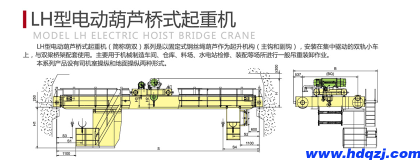 LH型電動葫蘆橋式起重機(jī)