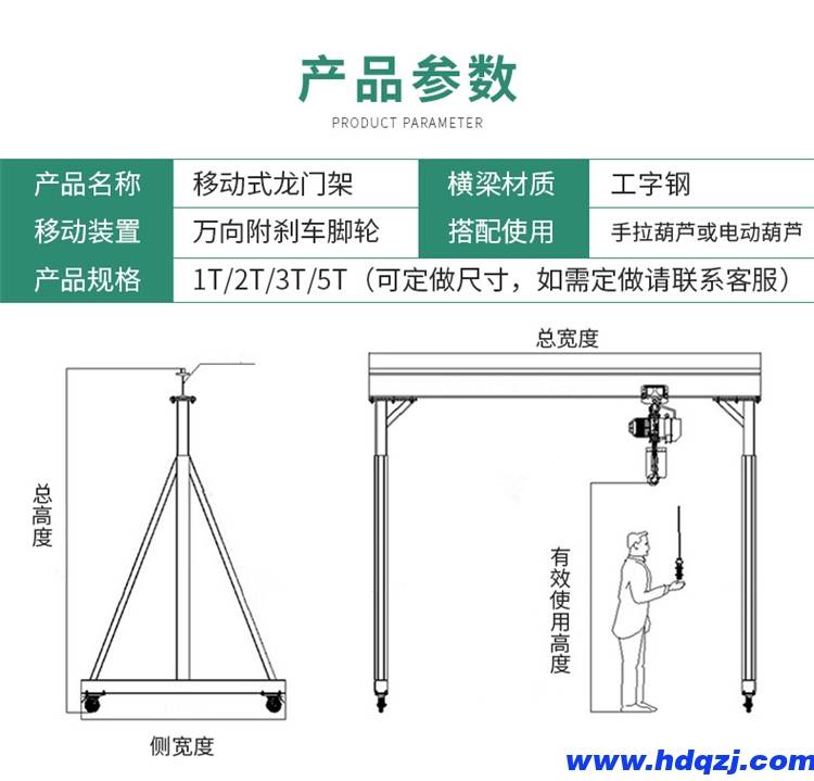 建筑工地用的龍門架  簡易手動移動式龍門架價格 倉庫用提升龍門架